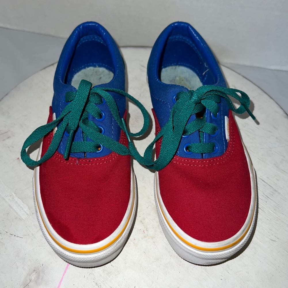 Vans ERA Primary Color Block Multi Color Skate Sneakers Kids Youth Unisex Sz 1